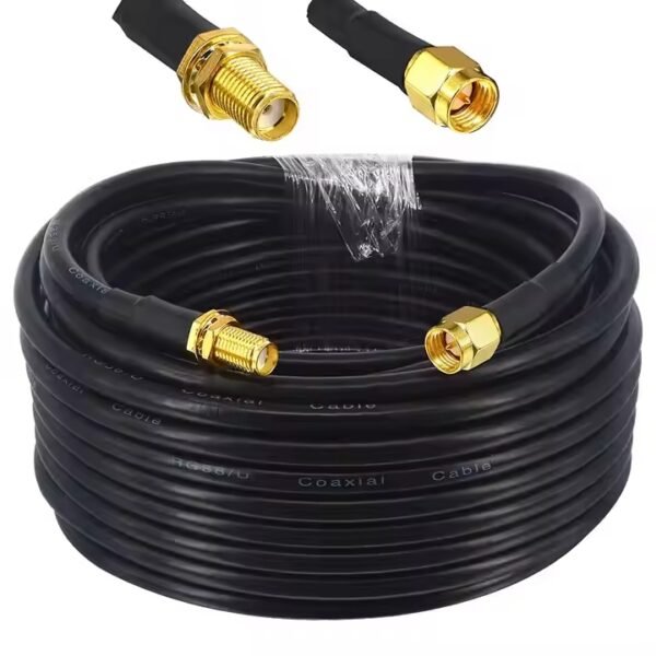 50ohm low loss RF coaxial cable RG174 with SMA MALE to SMA FEMALE connector